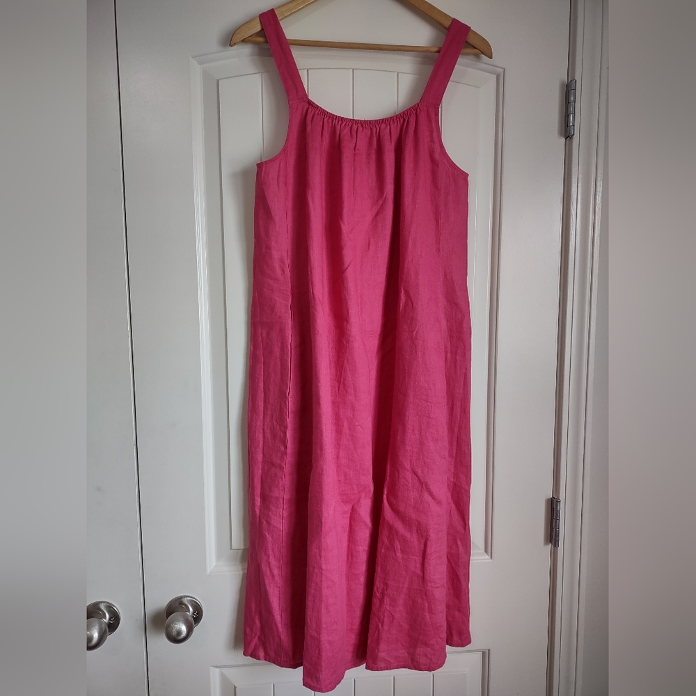 NWT Eileen Fisher Pink Linen Dress